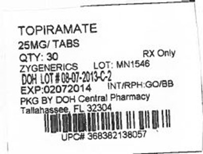 25mg zygenerics.jpg Label Image for 25mg - 25mg zygenerics